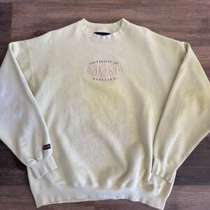VTG JanSport University of Nebraska MOM Sweatshirt NCAA Crewneck Yellow XL